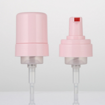 Pompe distributrice en mousse plastique rose 42mm 43mm, personnalisable