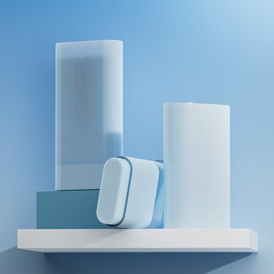 Récipient de bâton de baume déodorant en plastique de 20 g à remplissage par le bas avec ressort métallique, acceptant les couleurs de fabrication