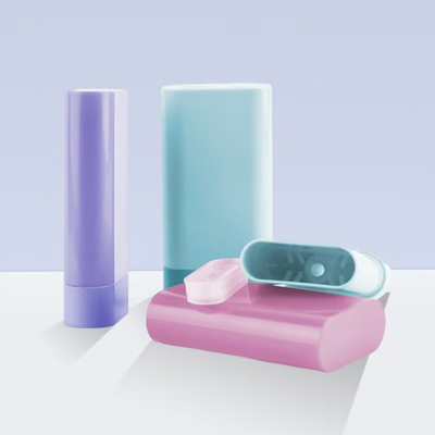 Récipient de bâton de baume déodorant en plastique de 20 g à remplissage par le bas avec ressort métallique, acceptant les couleurs de fabrication