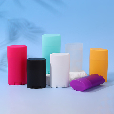 Couleur variée Forme ronde 35g 50g 75g PP Parfum corporel en plastique Déodorant Balsame Stick