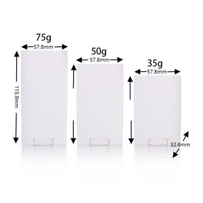 Utilisation en rotation 35g 50g 75g PP Parfum corporel en plastique Déodorant Balsame Stick