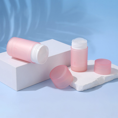 Nouveau design 35g 50g 75g PP Double coquille Parfum corporel Déodorant Balsame Bâton Récipient