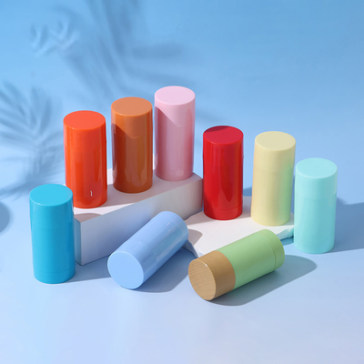 Récipient cosmétique vide pour parfum en plastique AS cylindrique 15g 30g 50g 75g 100g pour baume déodorant