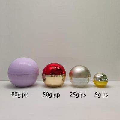 5g 25g 50g 80g Lightweight Smooth Surface Round Shape PP PS Plastic Cream Jar for Skincare