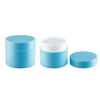 Pot à crème en plastique PP double couche 10 ml, 30 ml, 50 ml, 75 ml avec doublures intérieures pour crème pour le visage et les soins de la peau