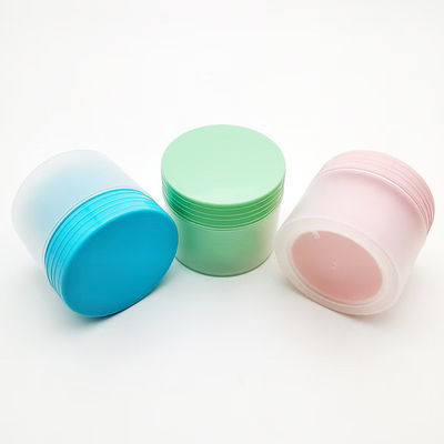 Pot à crème en plastique PP rond vide de différentes couleurs, surface mate, écologique, 80g