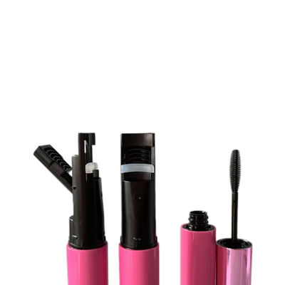 Bouteille de mascara à double extrémité transparente Bouteille de cils avec pinceau personnalisé