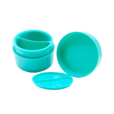 Pot à crème double couche à surface mate de 50g+50g respectueux de l'environnement avec cuillère