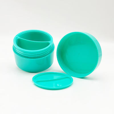 Pot à crème double couche à surface mate de 50g+50g respectueux de l'environnement avec cuillère