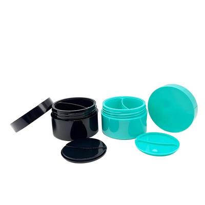 Pot à crème double couche de couleur personnalisée 50g+50g pour les soins de la peau