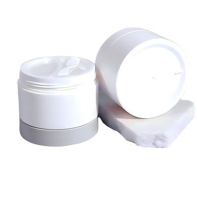 PP plastique 50g+50g couleur personnalisée crème à double couche pot pour les soins de la peau