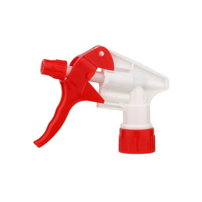 Pulvérisateur à déclencheur en plastique rouge et blanc avec buse réglable pour le nettoyage des bouteilles