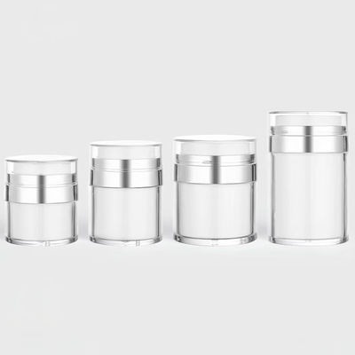 15g 30g 50g 100g Round PS Double Wall Airless Pump Face Cream Jar Cosmetic Bottle