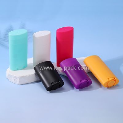 Recyclable 35g 50g 75g Easy to Carry Convenient Travel Use Body Fragrance Oval Shape Twist up Personal Care Container Deodorant Stick Bottle