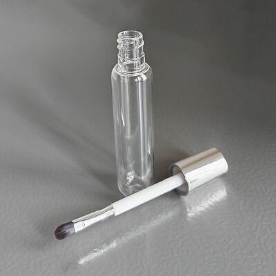11 ml 14 ml Concealer Lip Gloss Tube vide en plastique blanc avec pinceau fin pour le rouge fond de soulignement