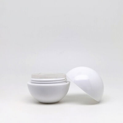 Pot à crème en plastique de forme sphérique avec 5g 25g 50g 80g Accepte différentes impressions d'œuvres d'art utilisées pour l'emballage de soins de la peau