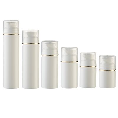 Conception spéciale de la tête de la pompe à cramponner Bouteille de distributeur sans air en PP avec 30 ml 50 ml 75 ml Couleurs Impression en soie et spray mat Accepter