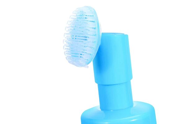 Distributeur de savon mousse 42mm avec brosse en silicone et plastique, flacon pompe pulvérisateur pour nettoyant visage en plastique PP
