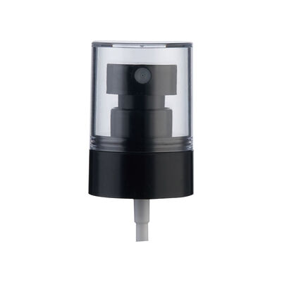 Pulvérisateur à pompe en plastique à demi-couverture de 24 mm, brume blanche avec un capuchon transparent, un grand capuchon pour une application liquide