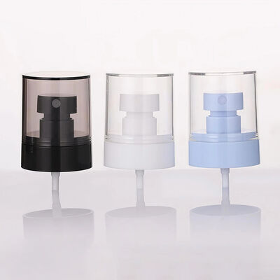 Pulvérisateur à pompe en plastique à demi-couverture de 24 mm, brume blanche avec un capuchon transparent, un grand capuchon pour une application liquide