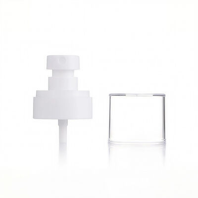 Pulvérisateur à pompe en plastique à demi-couverture de 24 mm, brume blanche avec un capuchon transparent, un grand capuchon pour une application liquide