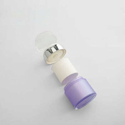 50g Cylinder Shape Replaceable Liner Cream Container Acrylic Material Airless Bottle