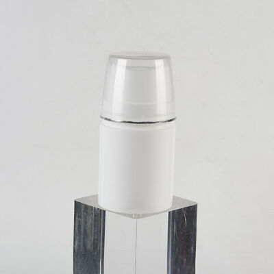 Conception spéciale de tête de pompe à sertir, flacon distributeur airless en PP avec options de capacité multiples de 30 ml, 50 ml, 75 ml, 100 ml et 150 ml, et acceptation des couleurs de capuchon, de l'impression sérigraphique et du spray mat.