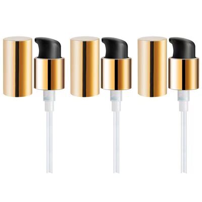 Pompes à liquide en plastique en PP lisse de 24 mm Pompes à lotion de crème de traitement en aluminium pour bouteilles d'emballage