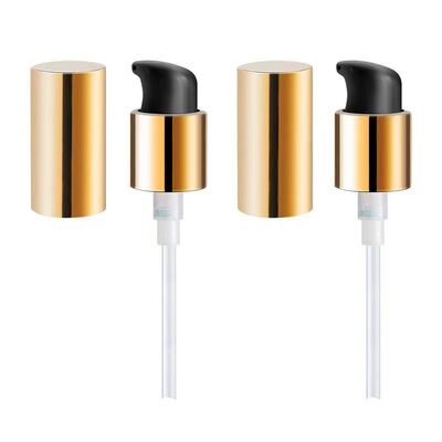 Pompes à liquide en plastique en PP lisse de 24 mm Pompes à lotion de crème de traitement en aluminium pour bouteilles d'emballage