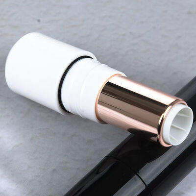 Grossistes Tubes de Rouge à Lèvres de Luxe 3.5G en Plastique Blanc Noir Or avec Bague d'Étanchéité