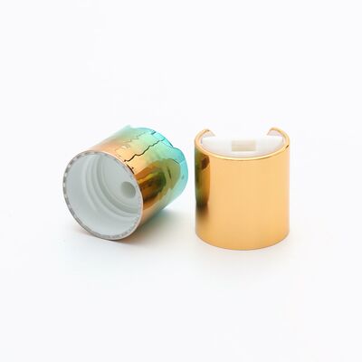 24/410 PP Ronde Presse Métallique Cap Disque en plastique or/argent Couvercle supérieur UV Imprimé 24mm Cap à vis pour différentes bouteilles de soins personnels