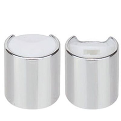 24/410 PP Ronde Presse Métallique Cap Disque en plastique or/argent Couvercle supérieur UV Imprimé 24mm Cap à vis pour différentes bouteilles de soins personnels