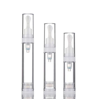 5 ml 10 ml 15 ml tube sans air en plastique avec rouleau émulsion de massage essence huiles crème pour les yeux soins de la peau bouteille à vide