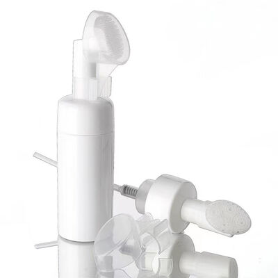 100ml 200ml Cosmetic Silicone Brush Foam Pump Bottle Reusable Plastic Dispenser for Facial Cleanser Soap Pump Dispenser