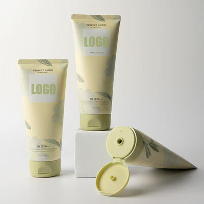 Tube de crème en plastique de diamètre de 50 mm de conception supérieure rabattable utilisé pour l'emballage cosmétique de soins de la peau