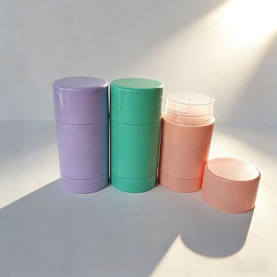 Forme cylindrique 30/50/75/100g Déodorant vide Balsame Stick Acceptez l'impression en différentes couleurs