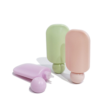 En gros mignon Carré Face Crème à main Bouteille 40ml Pompes PET Crème solaire Crème solaire Soins de la peau Emballage cosmétique avec logo personnalisé