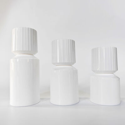 Bouteille à pompe sans air sous vide en PP blanc 30 ml 50 ml 80 ml 100 ml vide rechargeable contenant de lotion cosmétique portable sérum de soin de la peau hydratant bouteille sous vide pour l'emballage de beauté