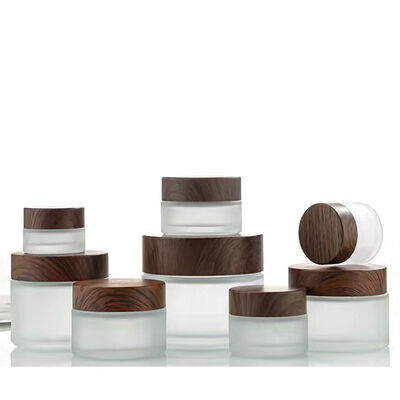 5g 10g 15g 30g 50g Bouteilles vides de crème glacée congelée Cosmétiques en bois naturel Récipients imperméables pour les yeux Crème pour le visage Masque de soins de la peau