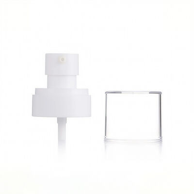 Plastic Fine Mist Spray Pump With Transparent Over Cap Threaded Cosmetic Atomizer