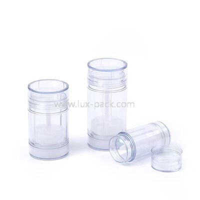 15g 30g 50g 75g PP Plastique Twist Up Deodorant Stick Container Remplaçable Crème solaire Stick Tube Cosmétique Emballage pour le baume corporel