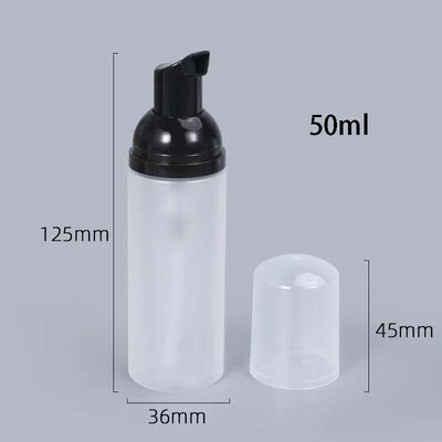 50ml Noir 32mm Ensemble de flacons à pompe en mousse Distributeur de savon moussant pour nettoyant pour le corps et le visage