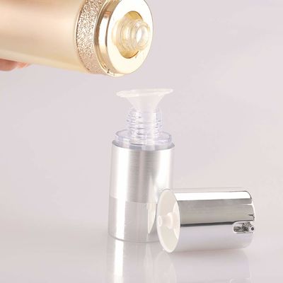 Flacon cosmétique sous vide à pompe sans air en plastique personnalisé de 15 ml, 30 ml, 50 ml, anti-fuite, distribution contrôlée, emballage pour crème et lotion
