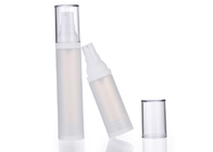 les bouteilles privées d'air cosmétiques en plastique de la pompe 15ml ont givré transparent