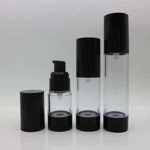 les bouteilles privées d'air cosmétiques en plastique de la pompe 15ml ont givré transparent