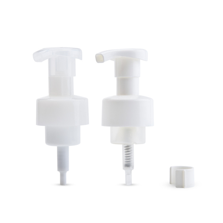 Pompe à savon moussant noire en plastique de 43 mm, prix d'usine, OEM ODM