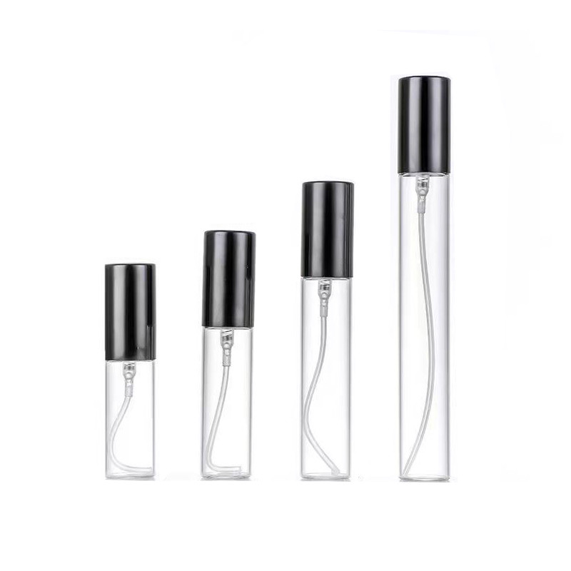 Flacon échantillon de parfum en verre avec vaporisateur miniature de 5 ml et 10 ml en gros avec pompe de pulvérisation en plastique