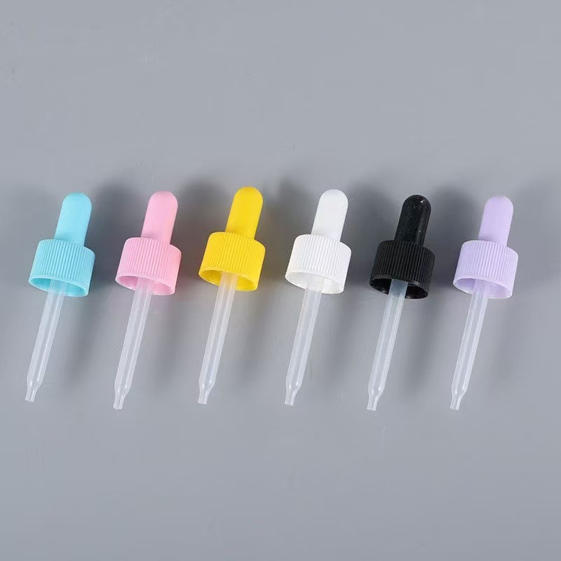 Couleur personnalisée 18mm 24mm rubanée PP gouttière en plastique avec pipette en plastique outil professionnel de distribution de liquide
