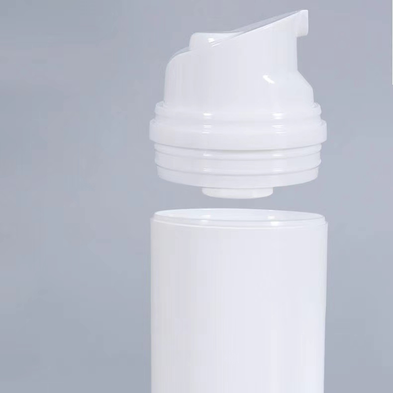 Bouteille de distributeur sans air de couleur blanche avec 30ml 50ml 80ml 100ml