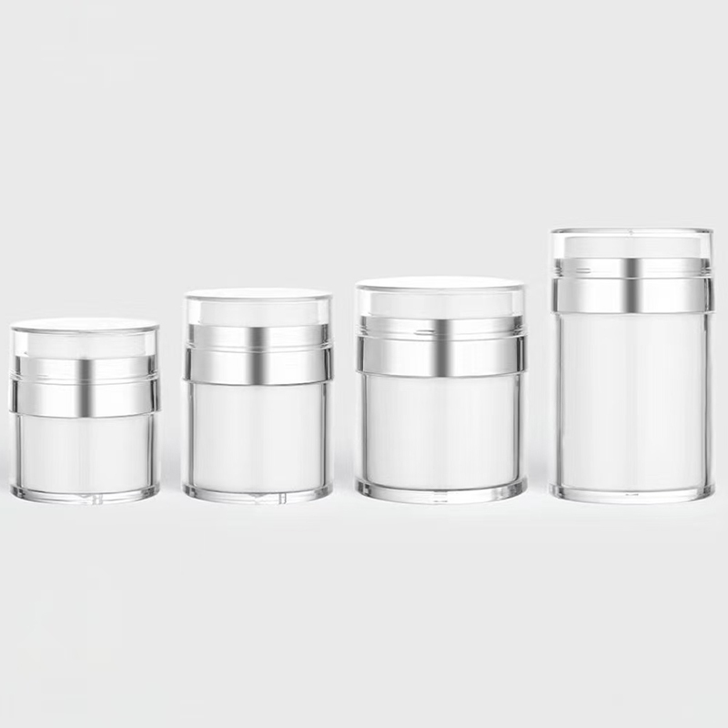 15g 30g 50g 100g Round PS Double Wall Airless Pump Face Cream Jar Cosmetic Bottle